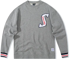 Spalding Embroidered Logo Crewneck Sweatshirt Loose Fit Unisex Light Gray LAW00SW004-22 Spalding Embroidered Logo Crewneck Sweatshirt Loose Fit Unisex Light Gray LAW00SW004-22
