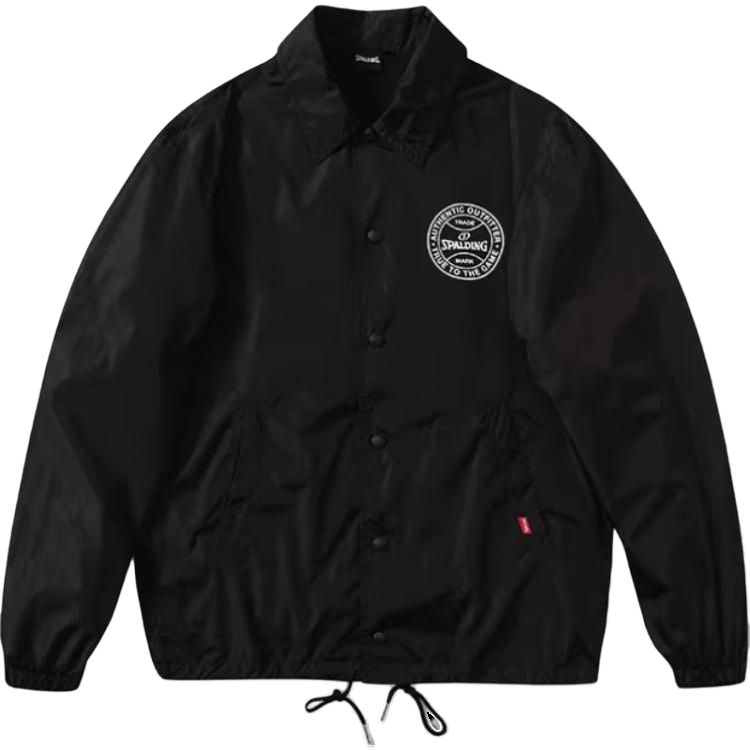 Spalding Fashion Print Polo Collar Long Sleeve Jacket - Unisex Casual Sportswear LAS01JK011