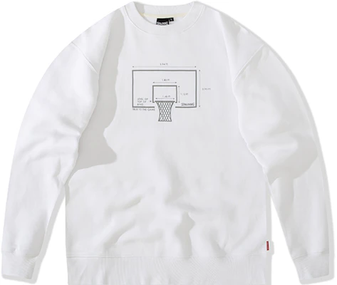 Sweatshirt Spalding Hoop Print Crewneck Unisex Putih LAW01SW019-05 Buy Sweatshirt Spalding Hoop Print Crewneck Unisex Putih LAW01SW019-05