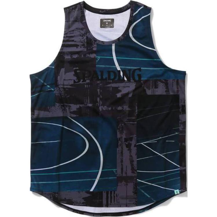 Spalding Letter Print Crewneck Pullover Vest Unisex Blue SMT24002-SP