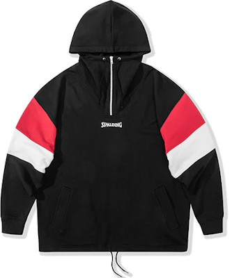 Spalding Logo Colorblock Half-Zip Hoodie Hitam Unisex LAW01SH012-15 Buy Spalding Logo Colorblock Half-Zip Hoodie Hitam Unisex LAW01SH012-15