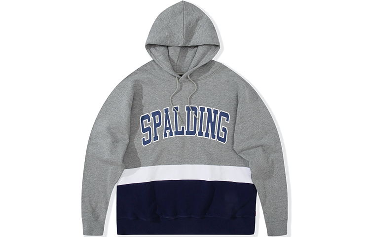 Spalding Logo Colorblock Pullover Hoodie Unisex Grey LAW01SH009-22