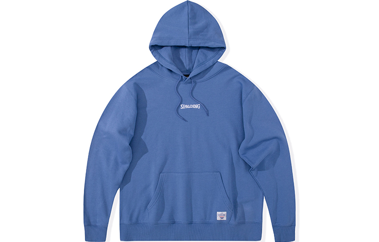 Spalding Logo Embroidered Hoodie Blue Unisex Sweatshirt LAW00SH004-78