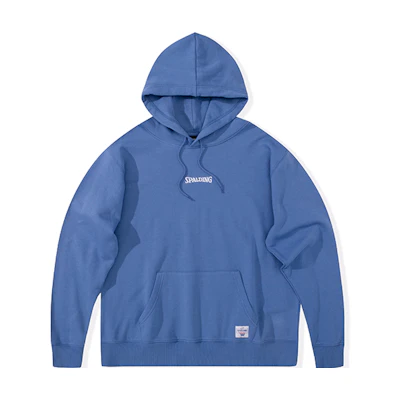 Spalding Logo Embroidered Hoodie Blue Unisex Sweatshirt LAW00SH004-78