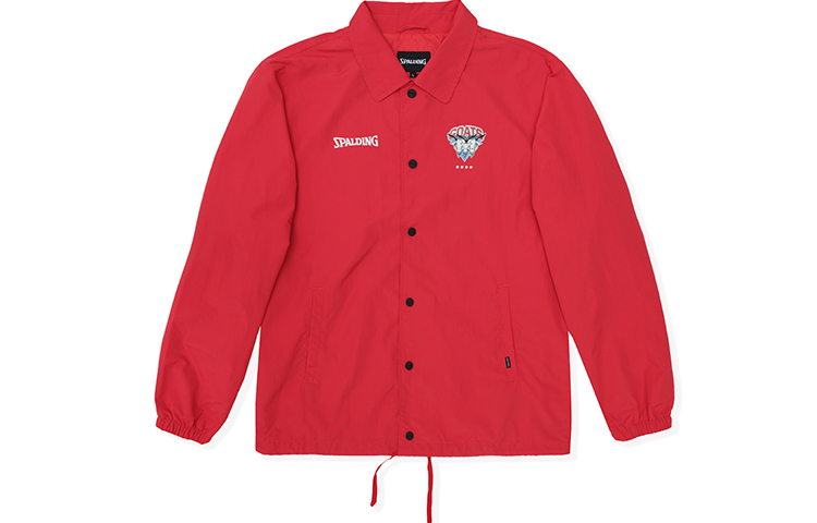 Spalding Logo Loose-Fit Sports Jacket Red Unisex LBW00JK028-35