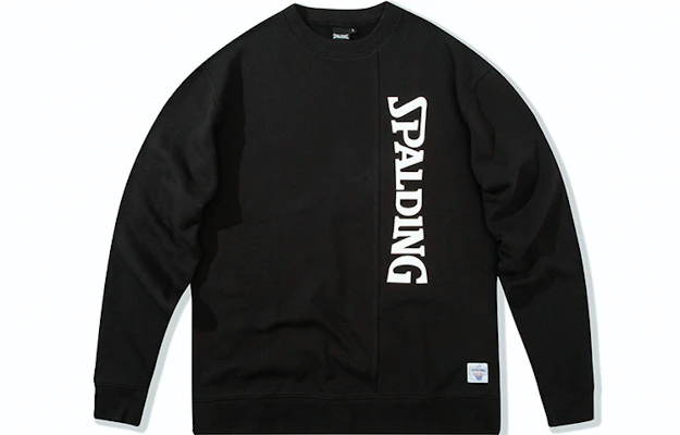 Spalding Logo Print Crewneck Sweatshirt Hitam - Baju Santai Unisex LAW00SW005-15 Buy Spalding Logo Print Crewneck Sweatshirt Hitam - Baju Santai Unisex LAW00SW005-15