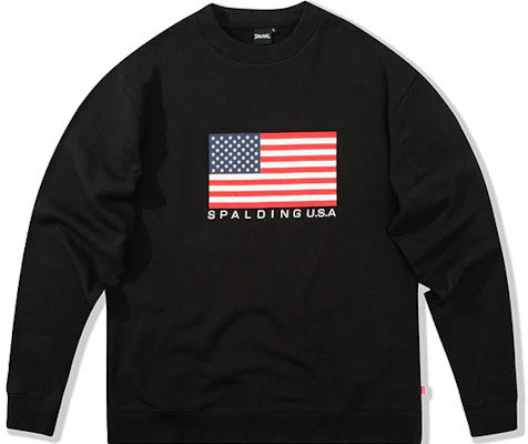 Spalding Printed Crewneck Sweatshirt Hitam Unisex Pullover Kasual LAW01SW009-15 Buy Spalding Printed Crewneck Sweatshirt Hitam Unisex Pullover Kasual LAW01SW009-15
