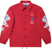 Spalding Red Casual Sports Polo Collar Jacket for Couples LBS09JK004-35 Spalding Red Casual Sports Polo Collar Jacket for Couples LBS09JK004-35