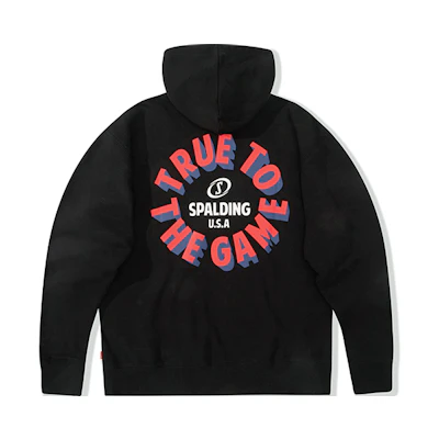 Spalding Rotating Logo Print Pullover Hoodie Black - Unisex Sportswear LAW01SH010-15