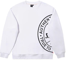 Spalding White Casual Crewneck Pullover Sweatshirt - Unisex LBS09SW011-05 Spalding White Casual Crewneck Pullover Sweatshirt - Unisex LBS09SW011-05