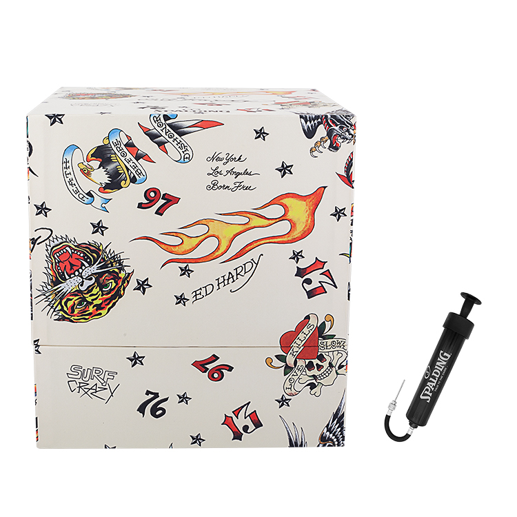 Details for スポルディング x エド・ハーディー 蓄光 バスケットボール 白 7号 男女兼用 練習用 77-704Y