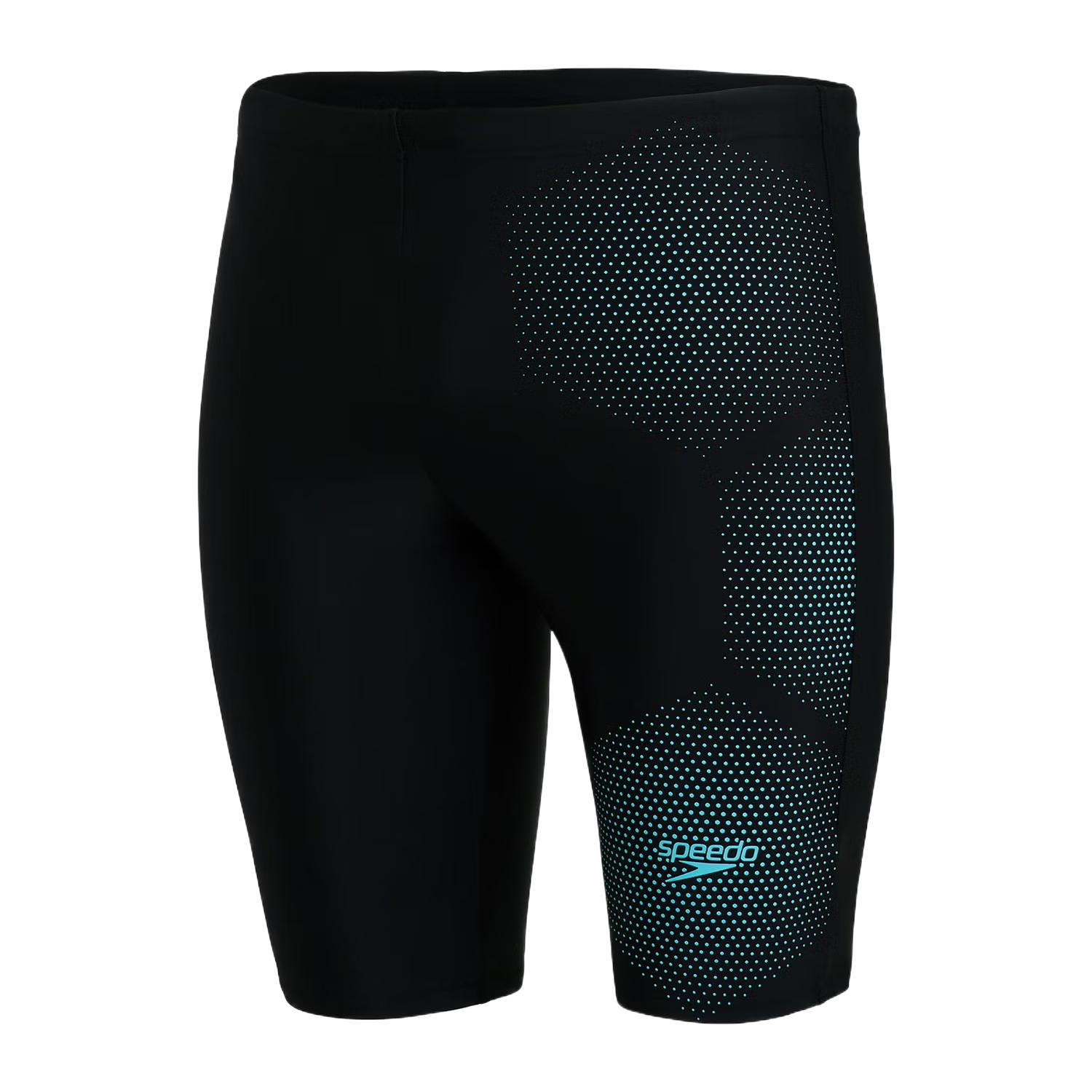Speedo  Black Tech Placement Jammer Swimwear - Breathable & Durable. 811355F888