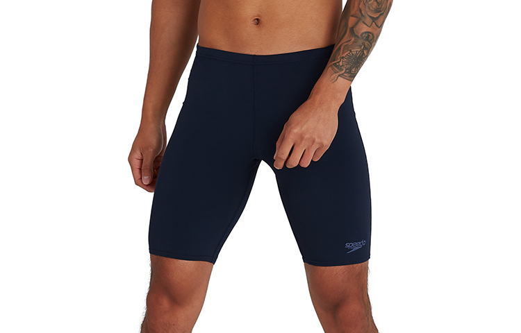 Speedo  Blue Black Chlorine-Resistant Swim Trunks – Knee-Length Dual-Use 8-12506D740