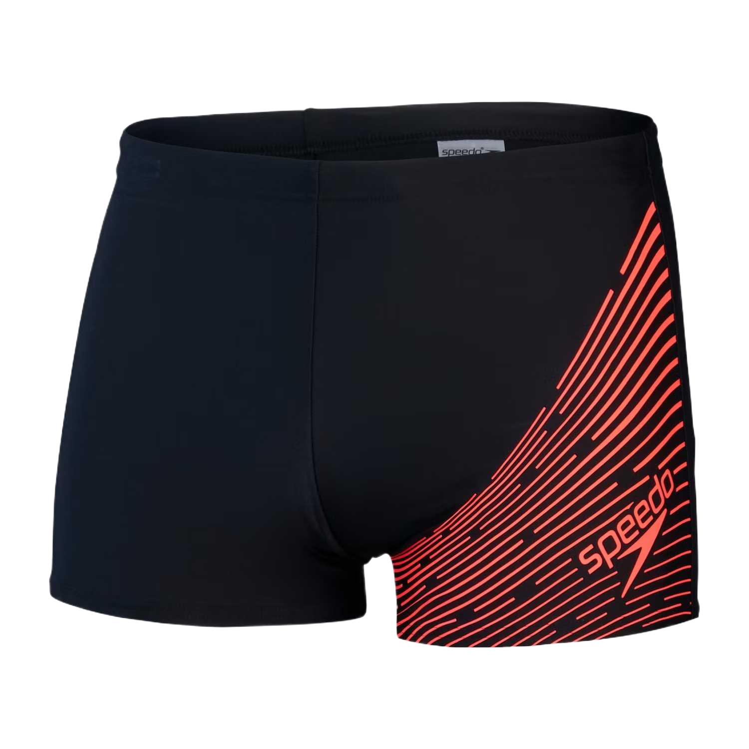 Speedo  Chlorine-Resistant Soft Swim Trunks Black/Red 81135417511