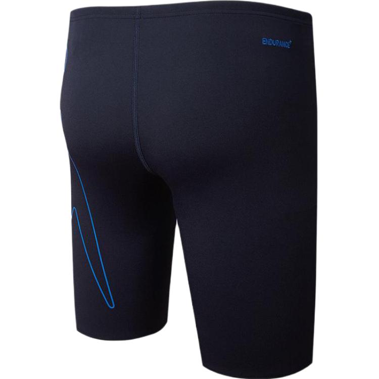 Speedo  Mid-Waist Swim Trunks with Logo Print - Navy Blue 8-12416F436
