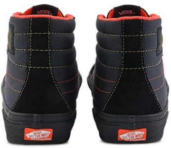 SPITFIRE x Vans SK8 防滑輕便 高幫 板鞋 男女同款 黑紅 Shop SPITFIRE x Vans SK8 防滑輕便 高幫 板鞋 男女同款 黑紅