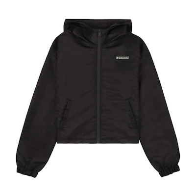 Sporty & Rich Black Solid Color Zip-Up Hoodie Jacket JA017S405GB