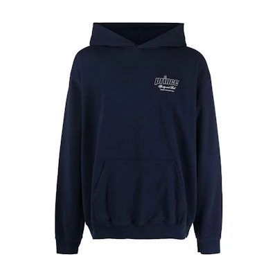 Sporty & Rich FW22 Back Letter Print Hoodie Blue Mens Long Sleeve HO522NA