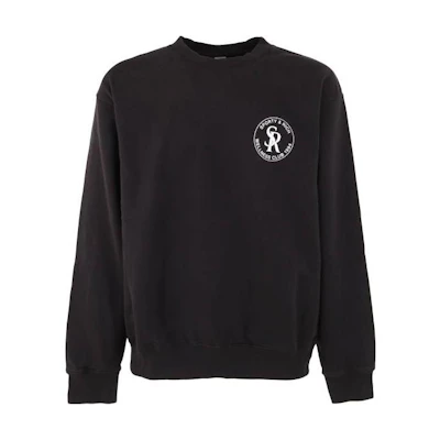 Sporty & Rich FW22 Black Crewneck Sweatshirt with Letter Print CR651FB