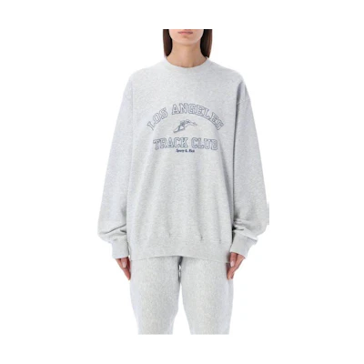 Sporty & Rich FW22 Letter Print Crewneck Sweatshirt Unisex - Gray CR642HGFHG