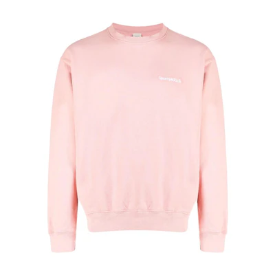 Sporty & Rich FW22 Logo Print Crewneck Sweatshirt Pink CR622ROFRO