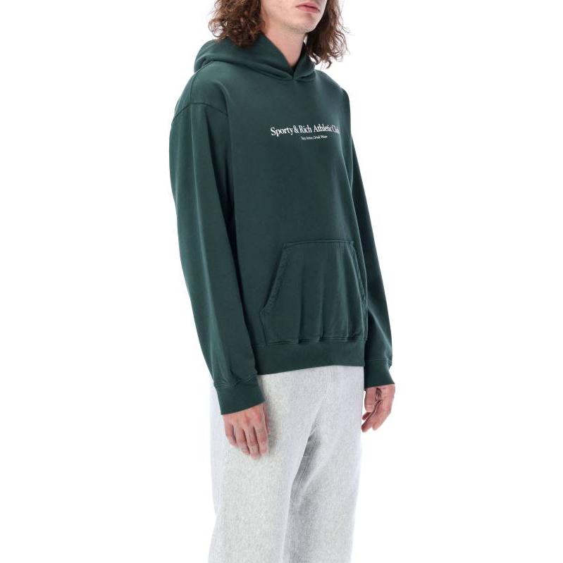 SPORTY & RICH FW22 Logo Pullover Hoodie Unisex Green. HO642FOFFO 圖 4
