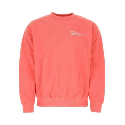 Sporty & Rich FW22 Orange Letter Print Crewneck Pullover Sweatshirt Men CR621ST2STRAWBERRY
