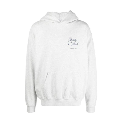 Sporty & Rich FW22 Solid Logo Print Hoodie Grey HO483HG