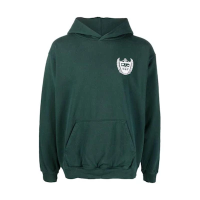 Sporty & Rich FW22 Solid Logo Pullover Hoodie Green HO462FOBEVERLYFORES