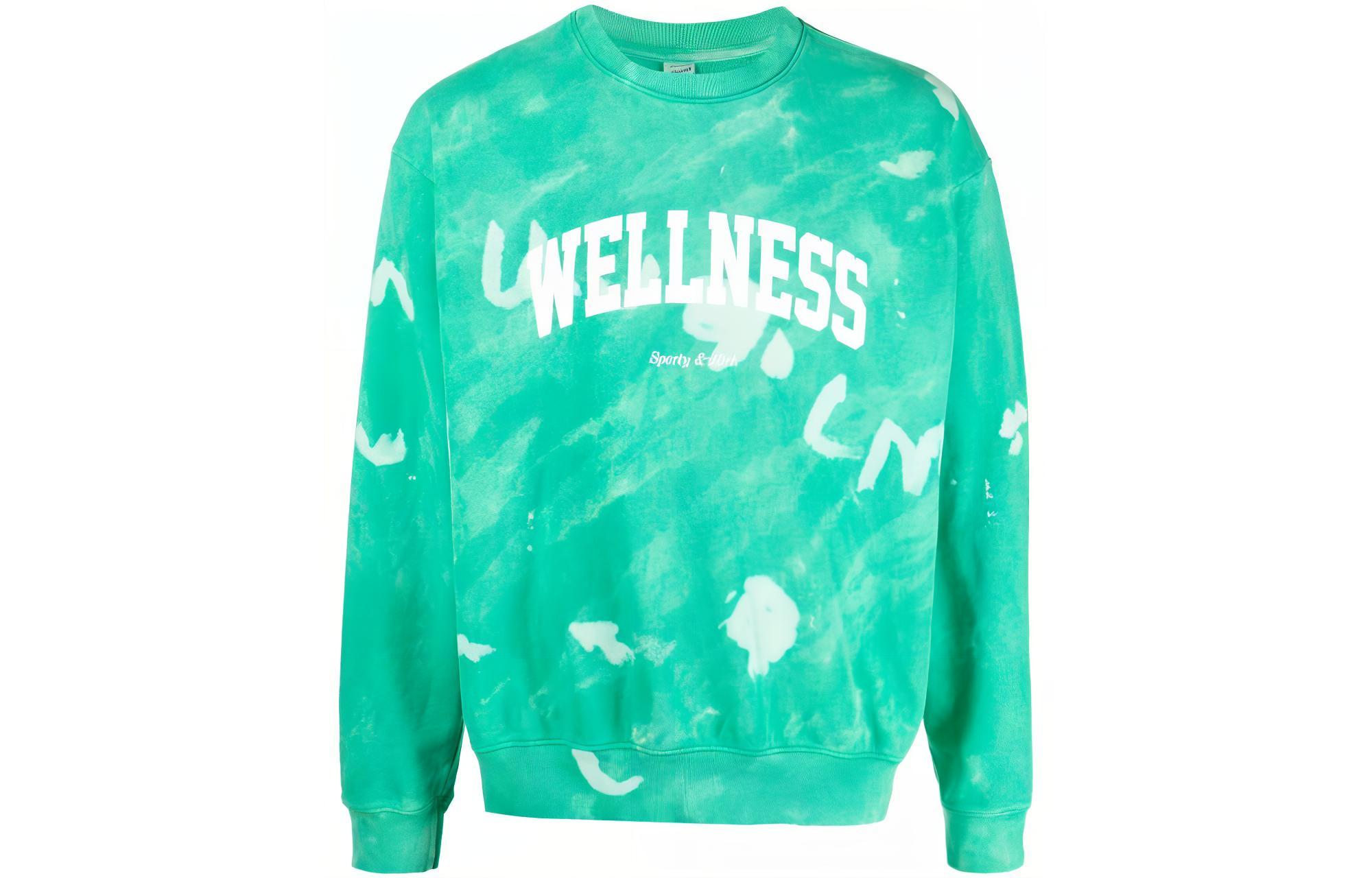 Sporty & Rich Green Crewneck Pullover Sweatshirt Men’s Long Sleeve CR952TAFTW