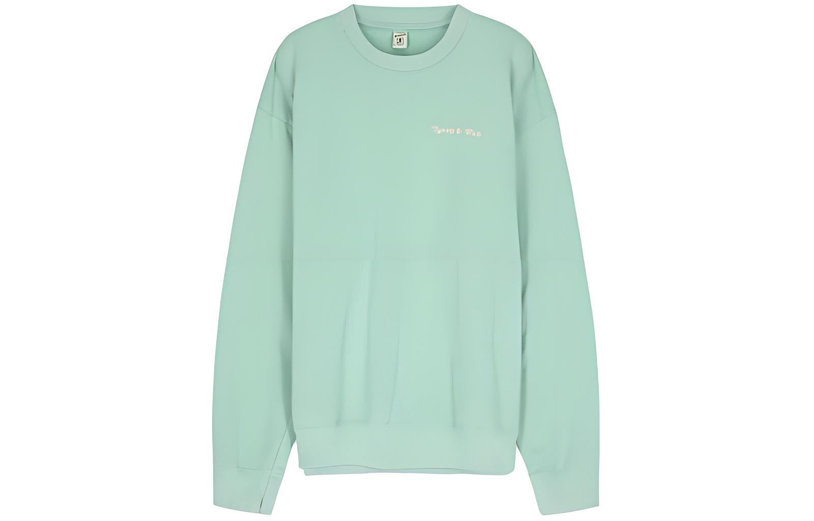 Sporty & Rich Green Logo Print Crewneck Long Sleeve Sweatshirt CR867JD