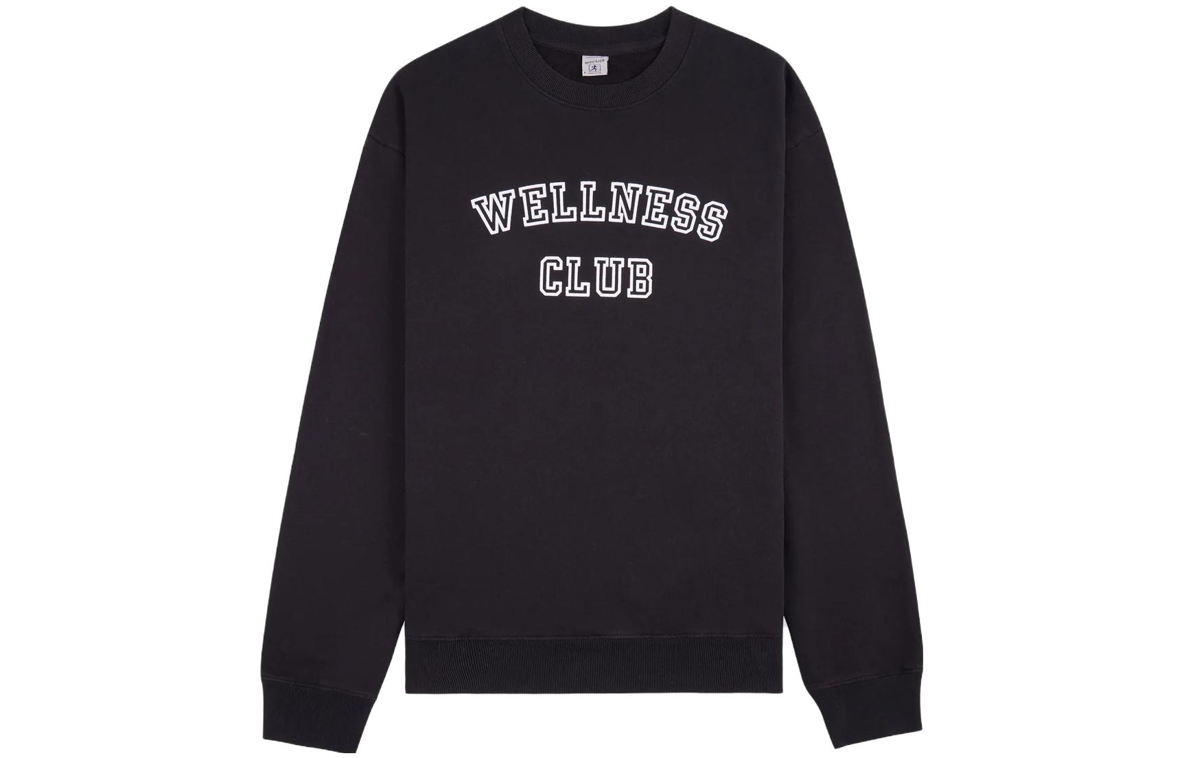 Sporty & Rich Logo Crewneck Sweatshirt Black Unisex CRAW237FB2