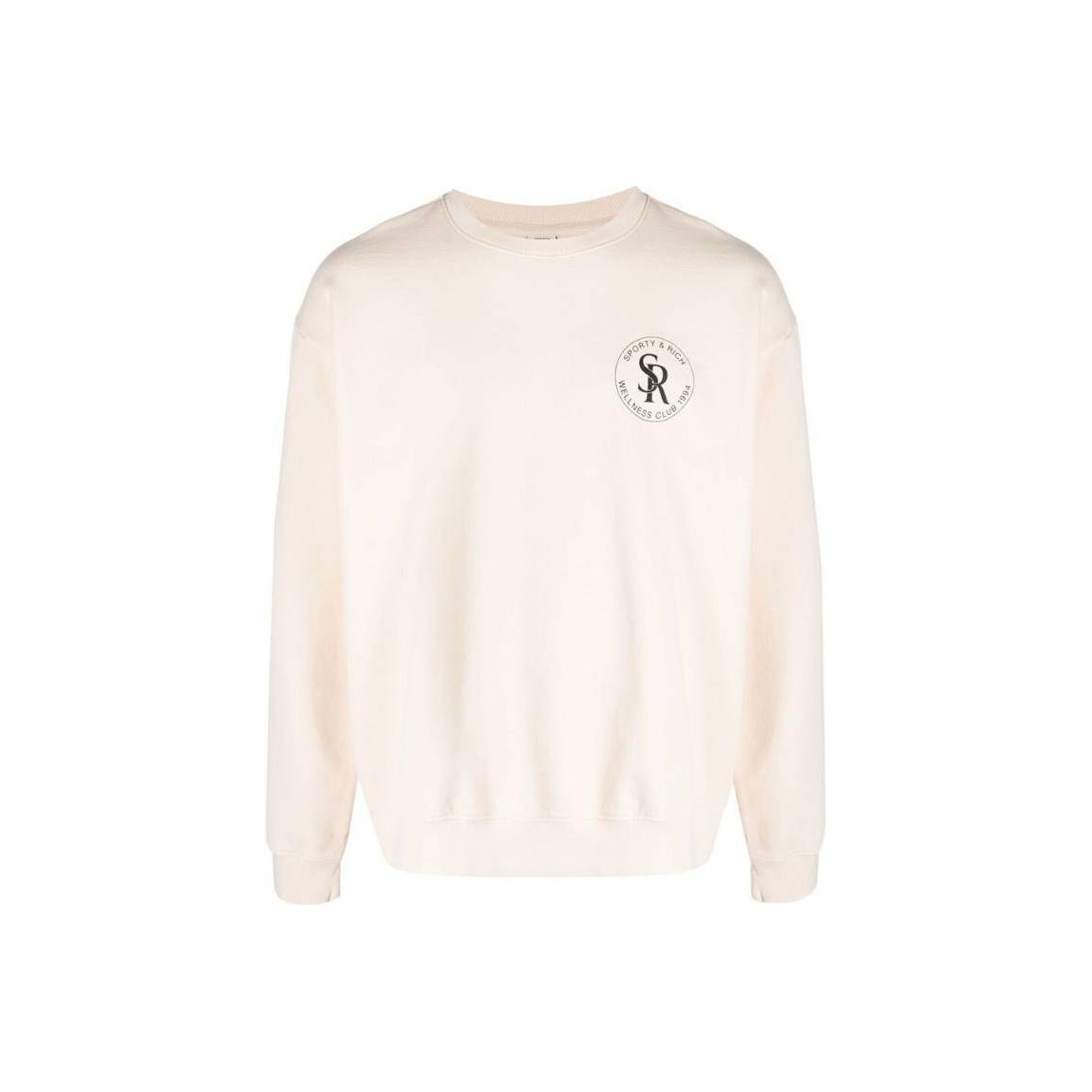 Sporty & Rich Logo Print Crewneck Sweatshirt Unisex Off-White CR671CR