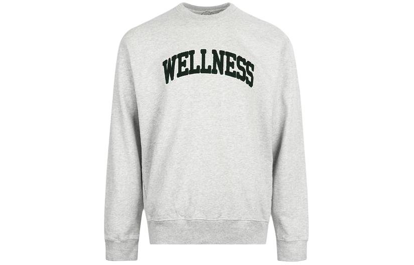 Sporty & Rich Logo Print Crewneck Sweatshirt Unisex Light Grey CR623HG