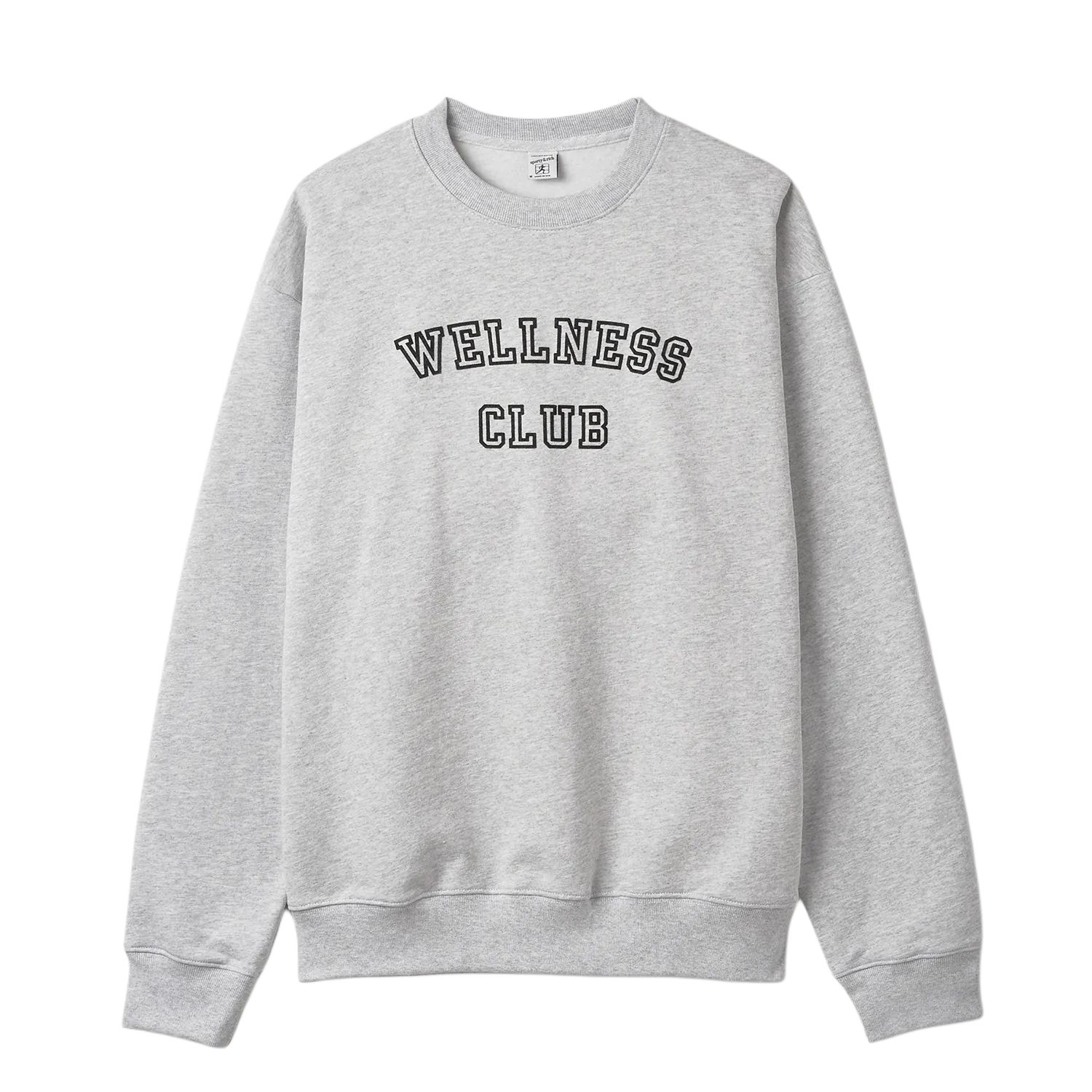 Sporty & Rich Logo Print Loose-Fit Long-Sleeve Sweatshirt Unisex Light Grey CR761HG