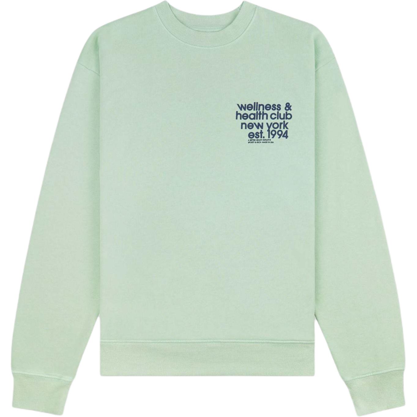 Sporty & Rich Los Angeles SS24 Logo Crewneck Sweatshirt Unisex Light Green 44706915352834