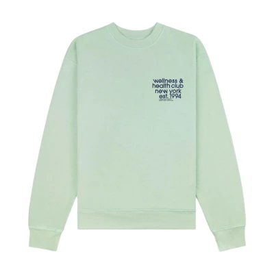Sporty & Rich Los Angeles SS24 Logo Crewneck Sweatshirt Unisex Light Green 44706915352834