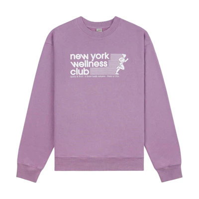 Sporty & Rich Los Angeles SS24 Logo Crewneck Sweatshirt Unisex Purple 44706917089538