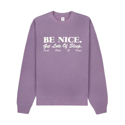 Sporty & Rich Purple Logo Crewneck Long Sleeve Sweatshirt Unisex CRAW2312EP