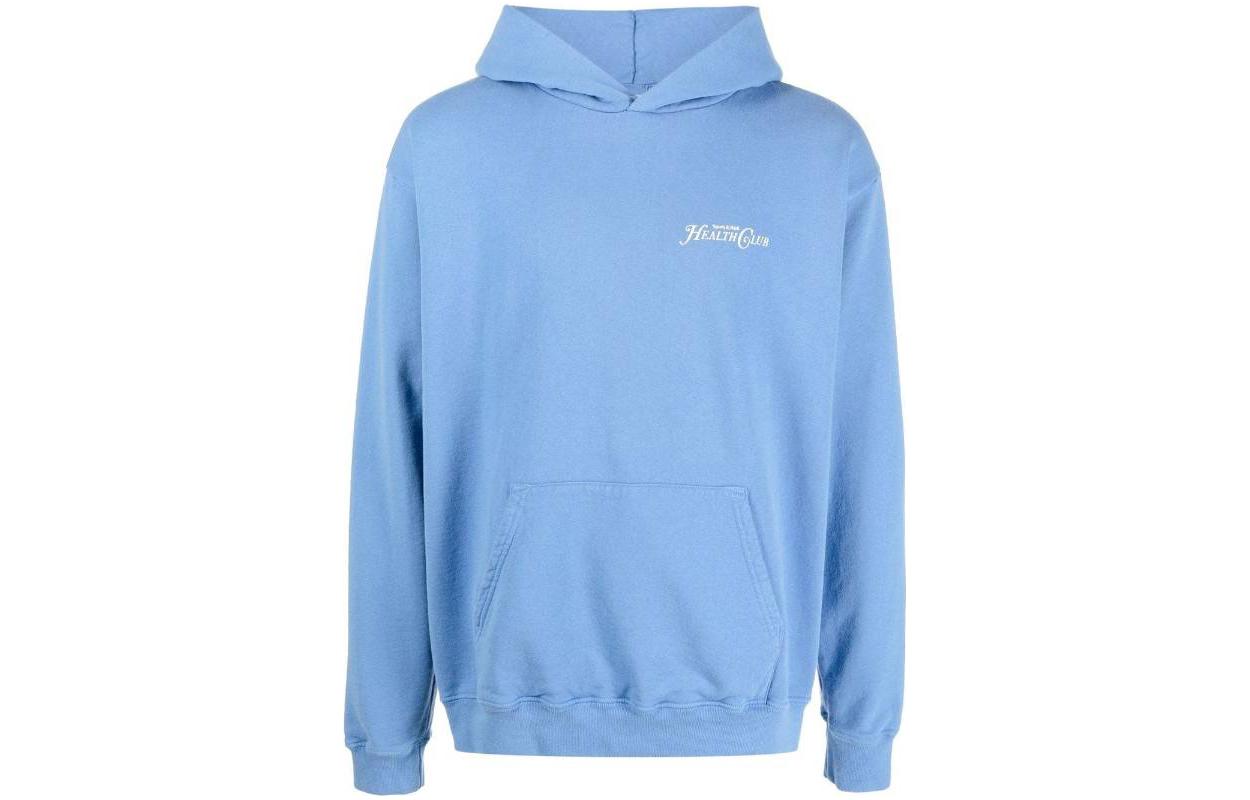 Sporty & Rich SS22 Slogan Print Pullover Hoodie Blue HO442CB