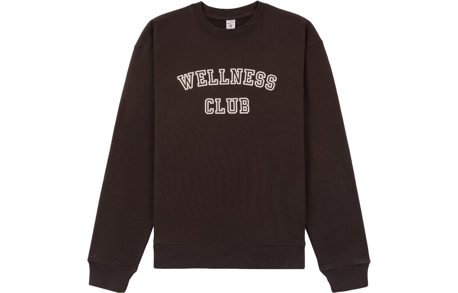 Sporty & Rich SS23 Brown Plain Logo Crewneck Pullover Sweatshirt CR761CHCHOCR