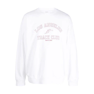 Sporty & Rich SS23 Letter Logo Crewneck Sweatshirt Unisex White CR675WHWHITE