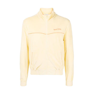 Sporty & Rich SS23 Logo Embroidered Zip-Up Jacket Unisex Yellow JA921ALS