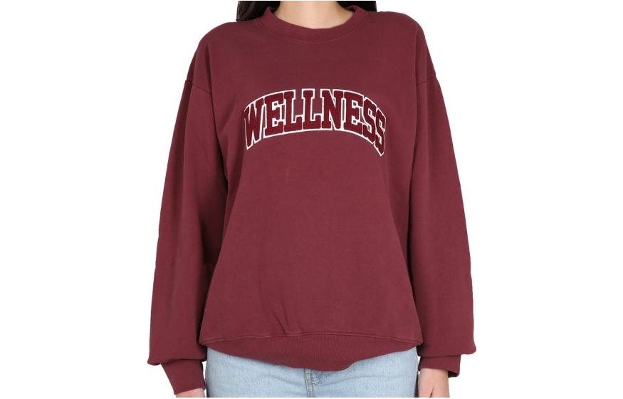 Sporty & Rich SS23 Red Letter Logo Crewneck Sweatshirt Unisex CR752ME