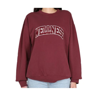 Sporty & Rich SS23 Red Letter Logo Crewneck Sweatshirt Unisex CR752ME