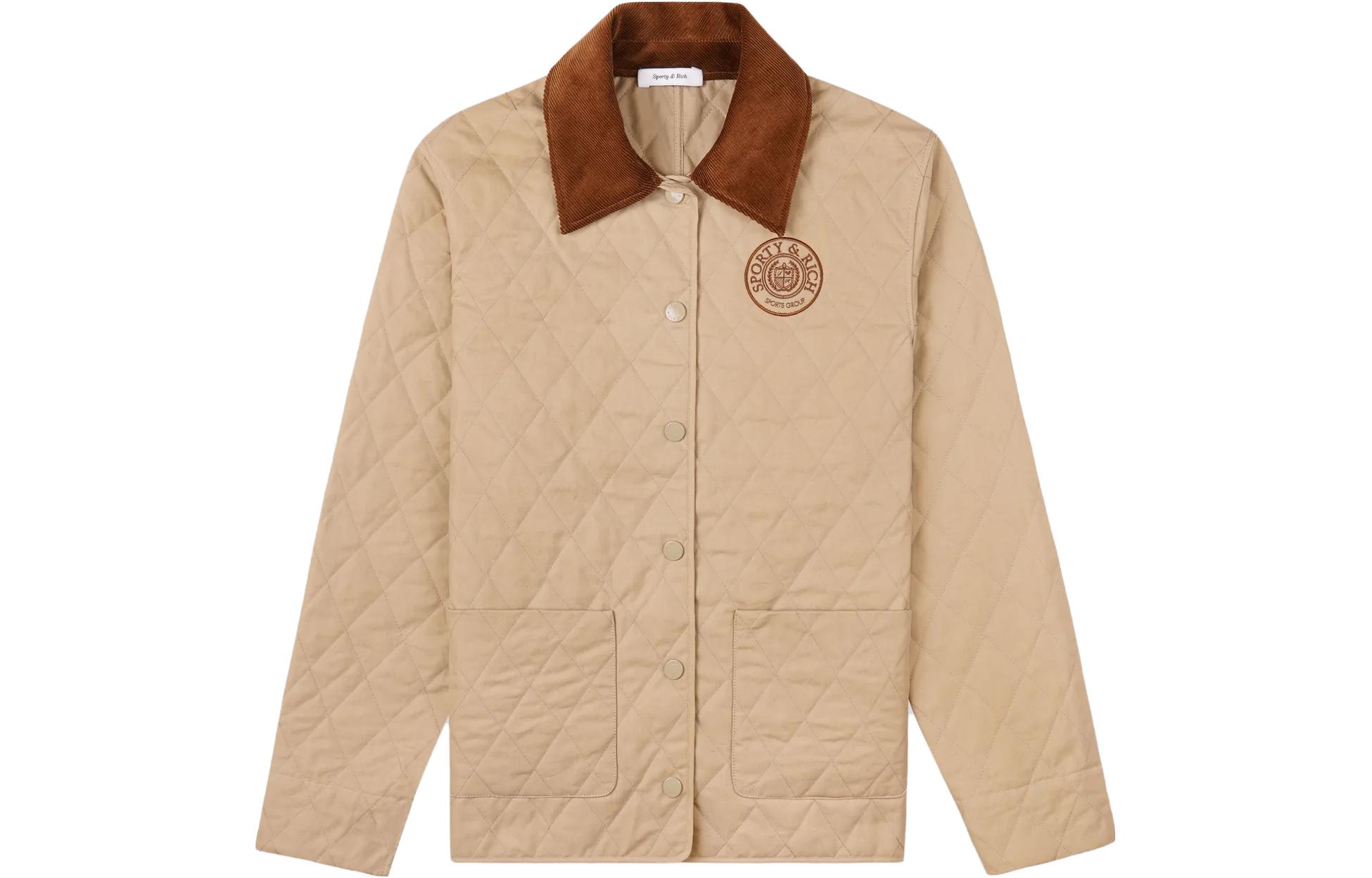 Sporty & Rich SS23 Unisex Beige Collared Jacket JAAW236BE2