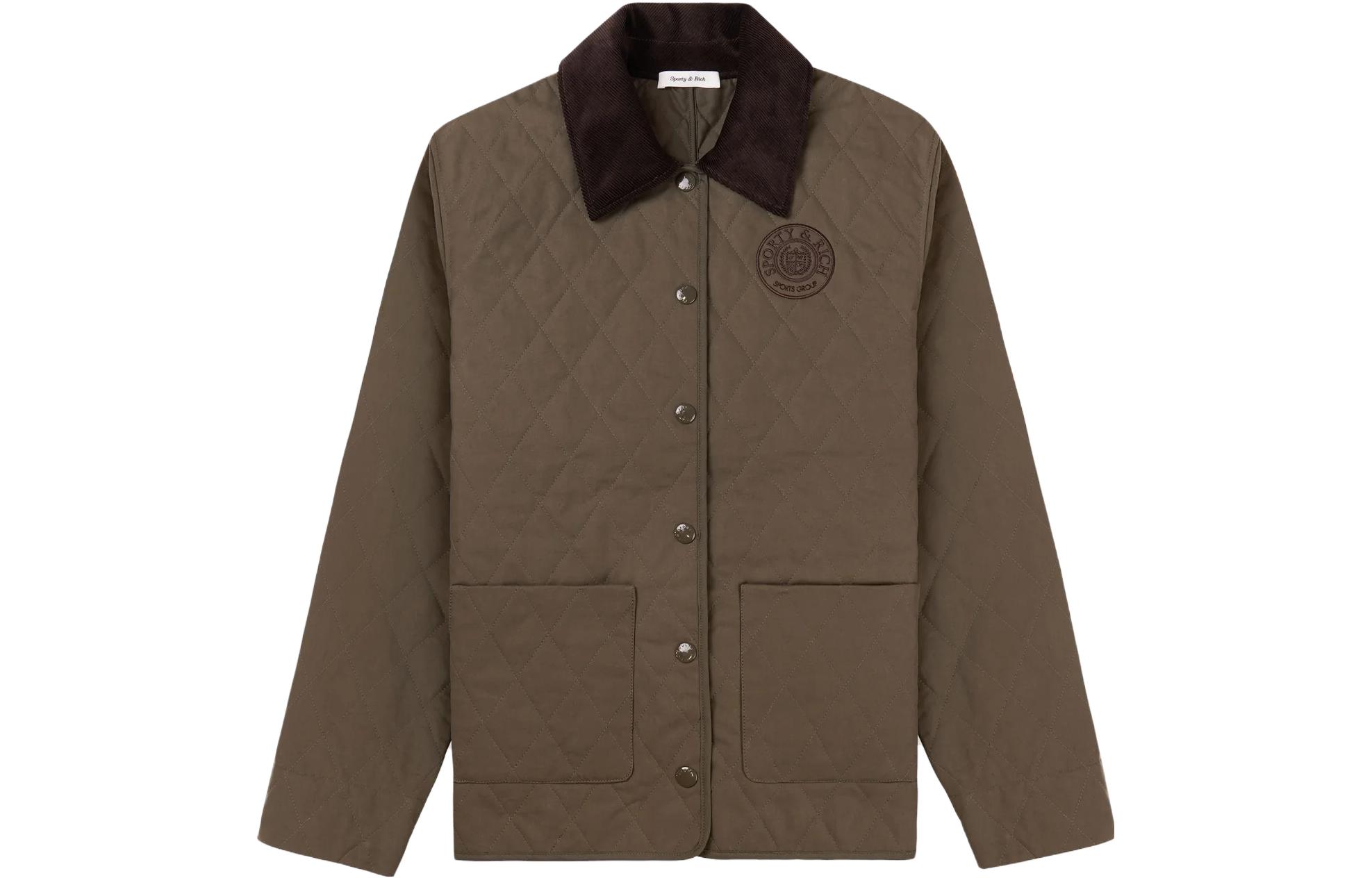 Sporty & Rich SS23 Unisex Brown Collar Jacket JAAW237KA2