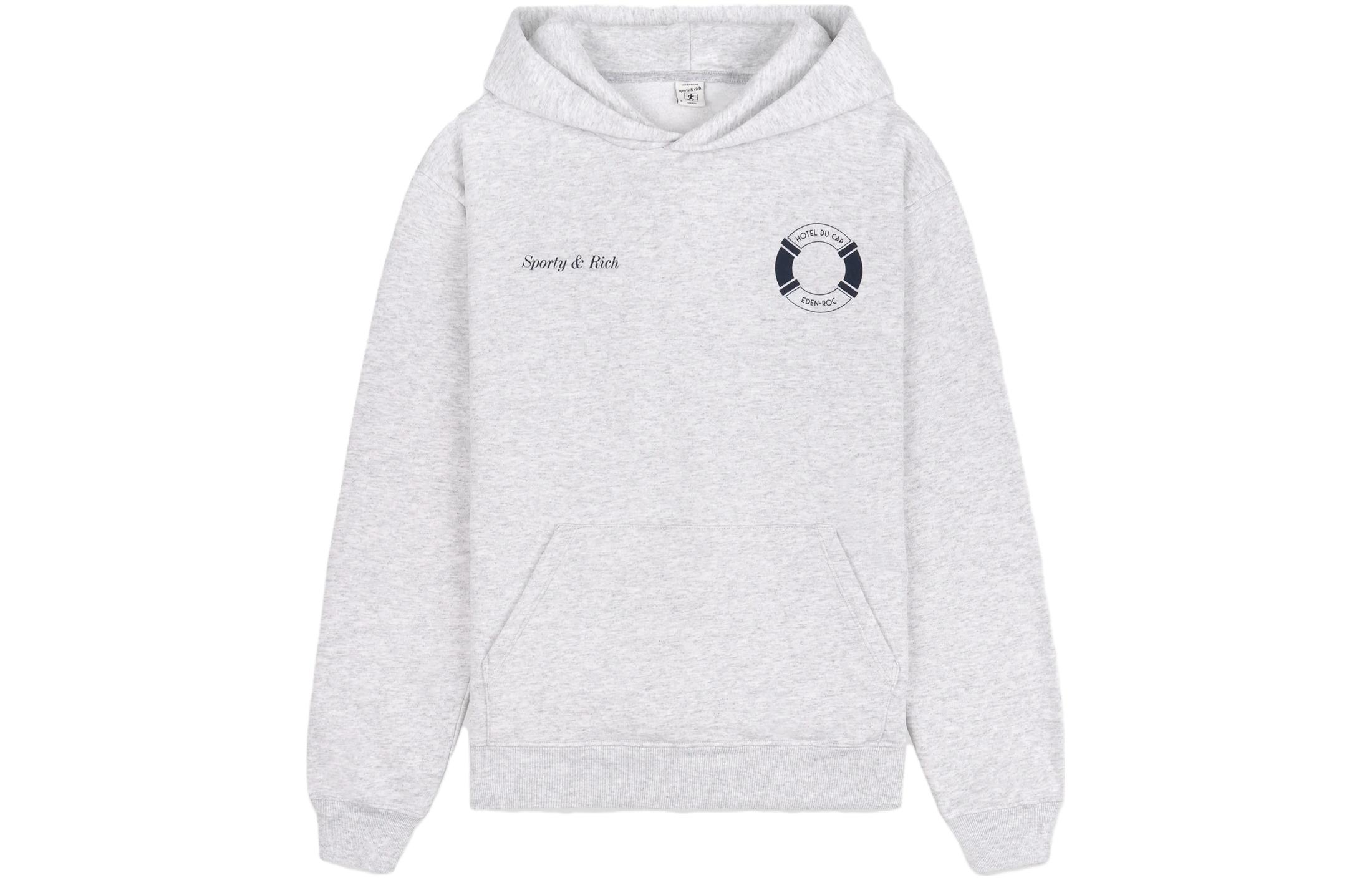 Sporty & Rich Hotel du Cap-Eden-Roc SS23 Logo Hoodie Grey Unisex HO1072HG
