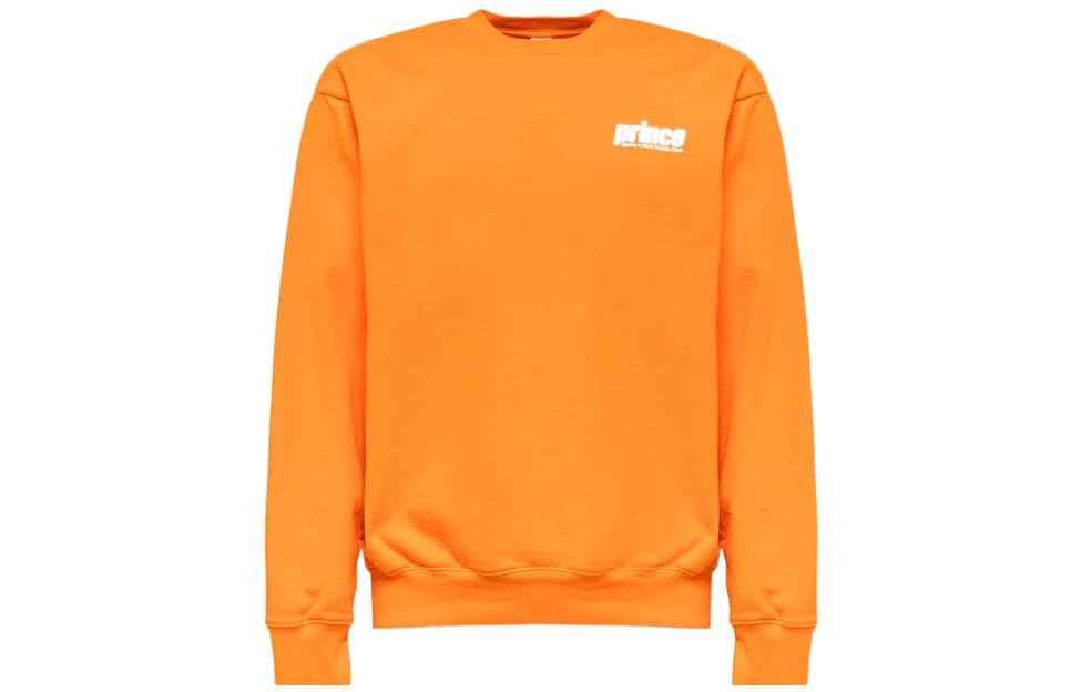 Sporty & Rich PRINCE SS22 Logo Crewneck Sweatshirt Orange Mens CR511OR2ORANGE