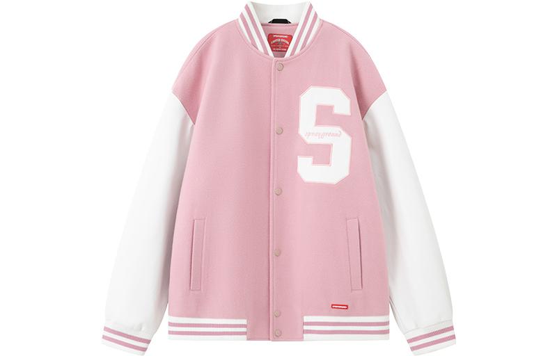 Sprayground Casual Patchwork Letter Embroidered Baseball Jacket Unisex. W0841101
